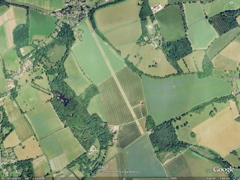Aerial photo of what remains
